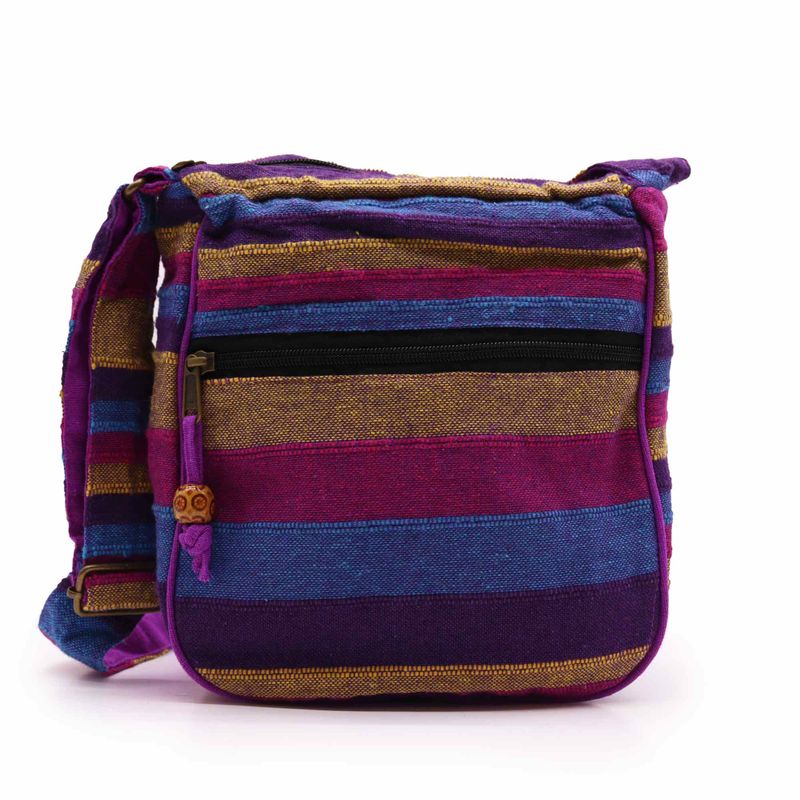 Lrg Sac à bandoulière Népal (Sangle réglable) - Fleurs sauvages