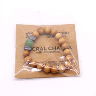 Bracelet de Chakra Sacré en Cèdre avec Aventurine Verte