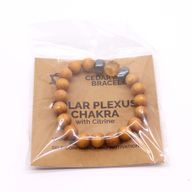 Bracelet de Chakra du Plexus Solaire en Cèdre avec Citrine