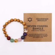Bracelet de 7 Chakra en en Cèdre