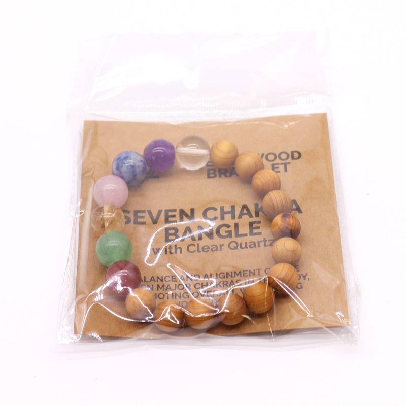 Bracelet de 7 Chakra en en Cèdre