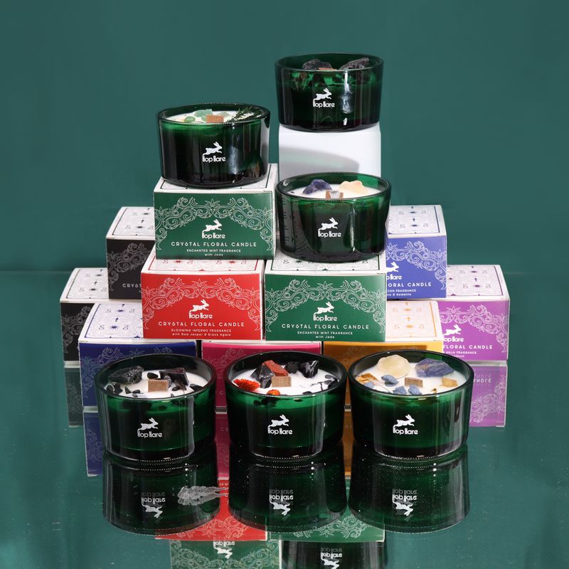 Pack de démarrage de bougies fleurs magiques en cristal Hop Hare - Mélange de 36 bougies