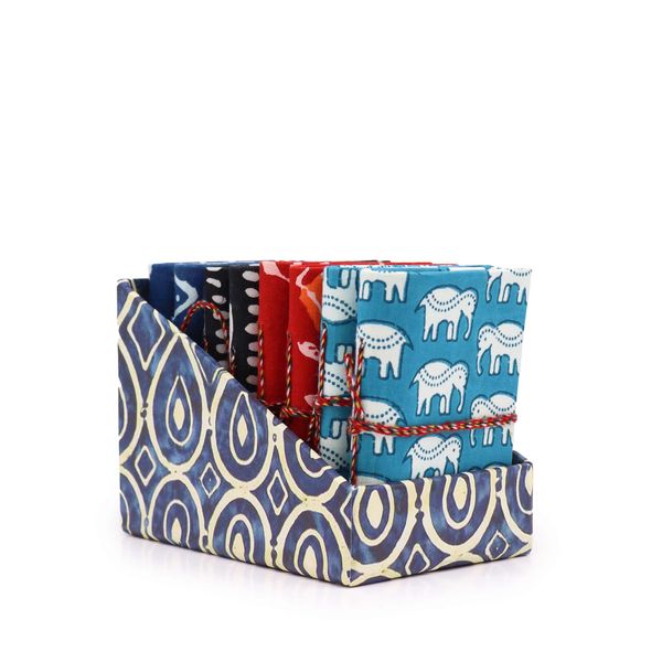 Blocs-notes assortis à reliure en coton Block Print 7x10cm (pack de présentation)