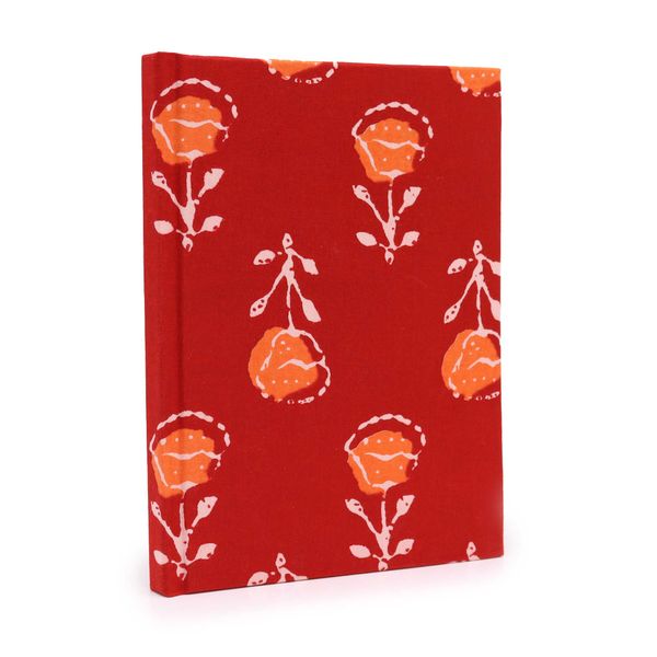 Carnets reliés en coton 20x15cm - 96 pages - Roses