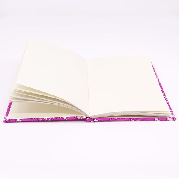 Carnets reliés en coton 20x15cm - 96 pages -Fuchsia Antique