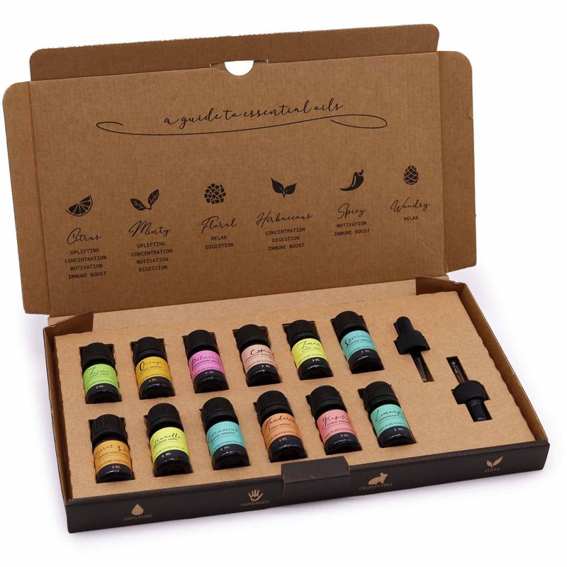Coffret d'huiles essentielles pour l'aromathérapie - Été