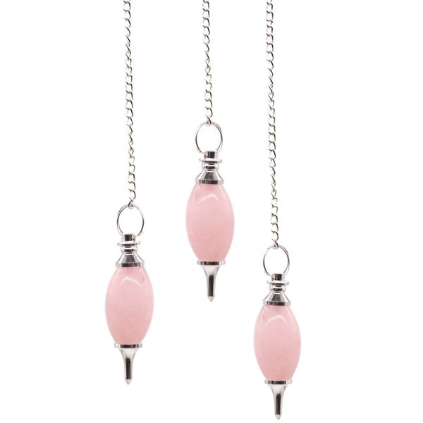 Pendule Magiques forme de Lingam - Quartz rose