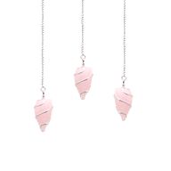 Pendule en Gemme  - Quartz rose