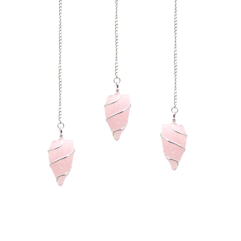 Pendule en Gemme  - Quartz rose
