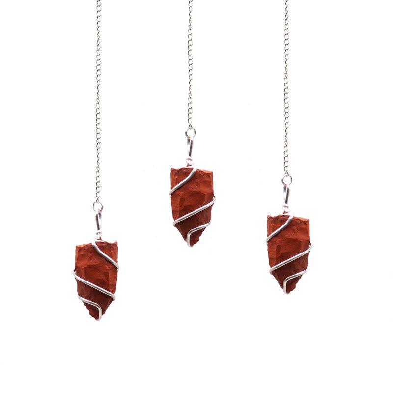 Pendule en Gemme  - Jaspe rouge
