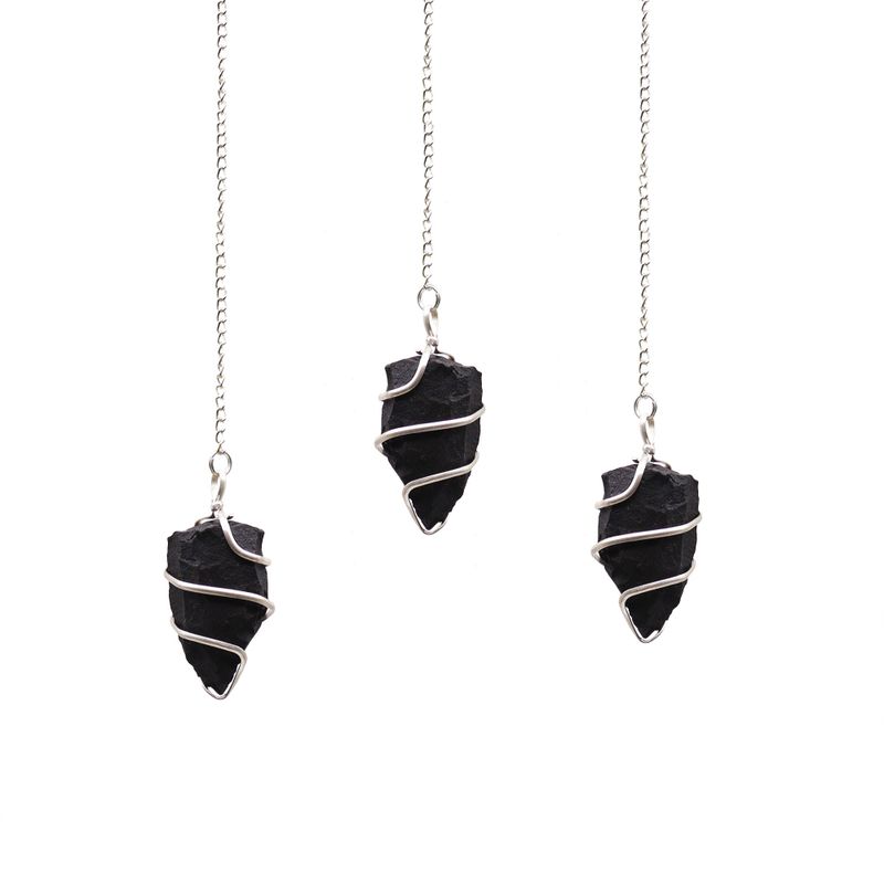 Pendule en Gemme  - Agate noire