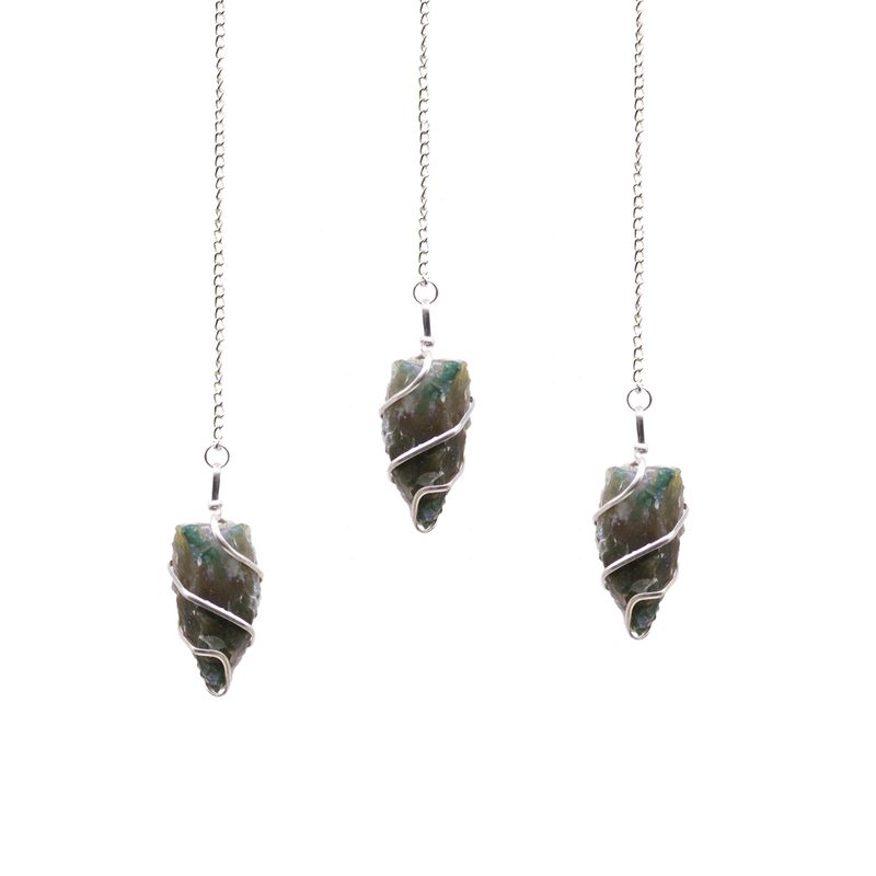 Pendule en Gemme  - Agate mousse