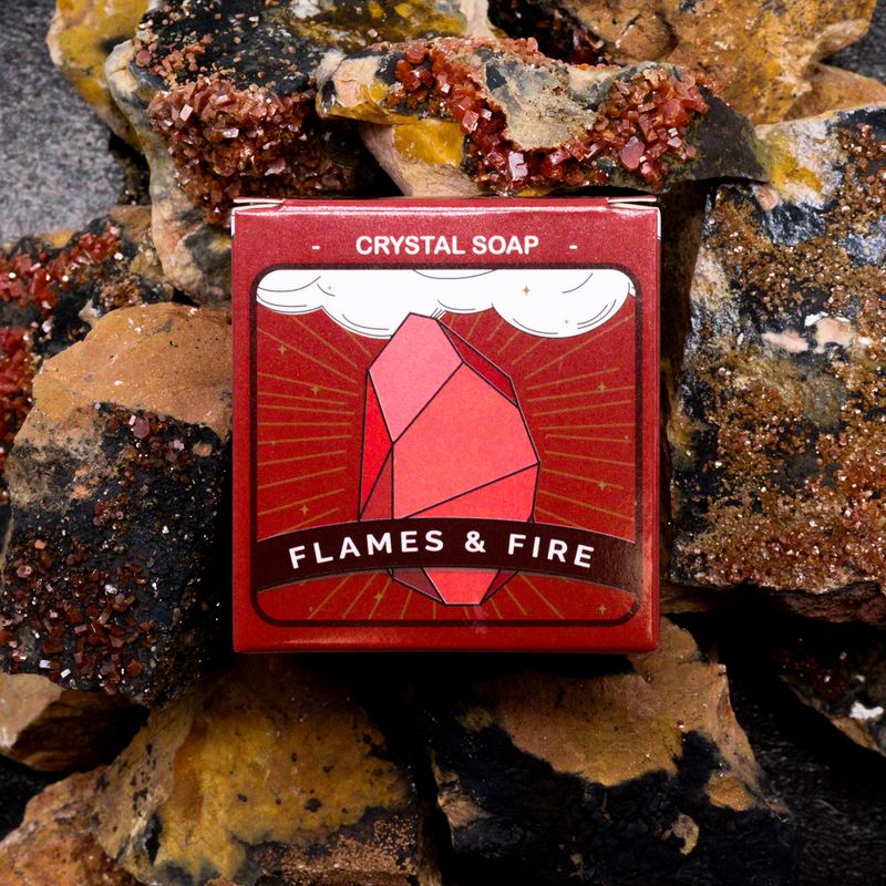 Savon en Forme de Cristal - Feu