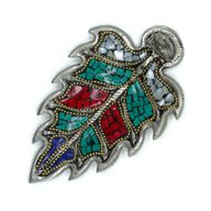 Porte-encens tibétain feuille de Bouddha