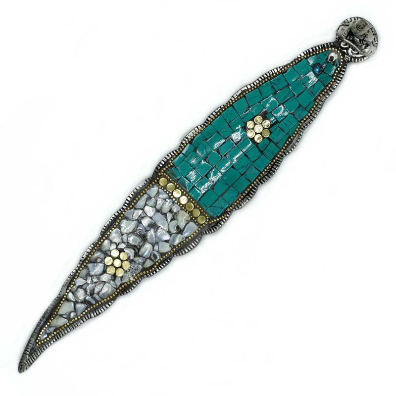 Porte-encens de décoration tibétaine à longue feuille de bouddha