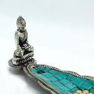 Porte-encens de décoration tibétaine à longue feuille de bouddha