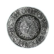 Porte-encens Pentagone en aluminium poli 11,5 cm
