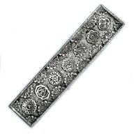 Porte-encens long Chakra en aluminium poli 23 cm