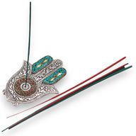 Porte-encens Hamsa petit modèle vert 13x5,5cm