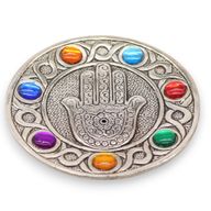 Porte-encens Hamsa des 7 chakras 11,5cm
