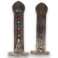 Porte-encens Bouddha tour des 7 chakras 16x6x7cm