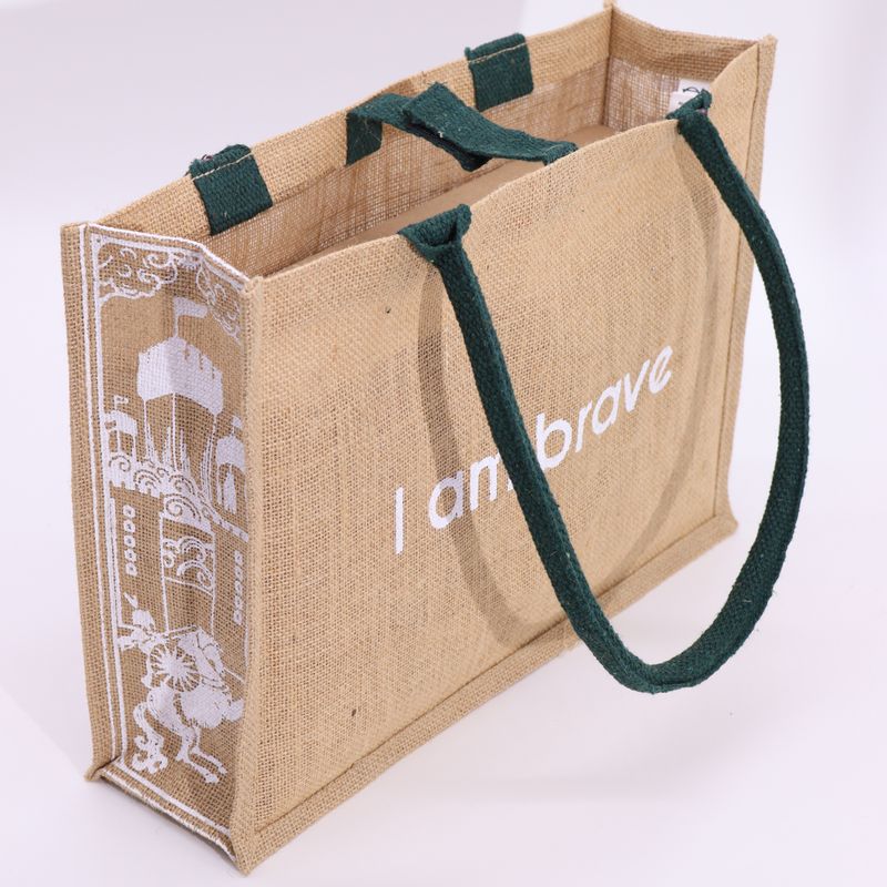 Grand sac en jute Hop Hare - Je suis courageux