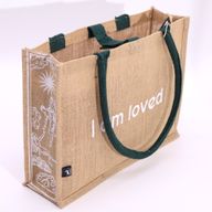 Grand sac en jute Hop Hare - Je suis aimé