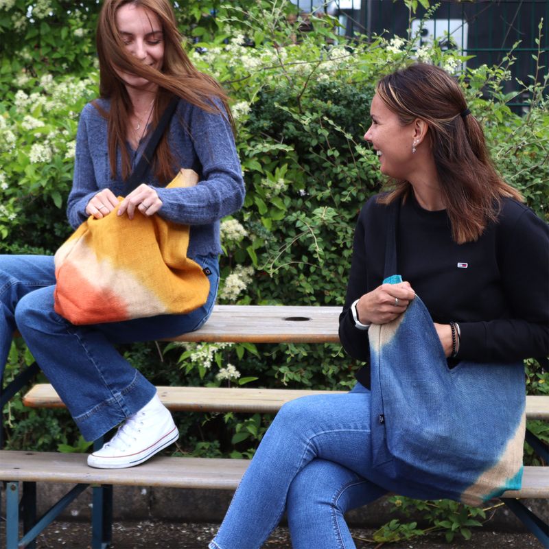 Sac à Épaule Touché Doux - Bleu Denim