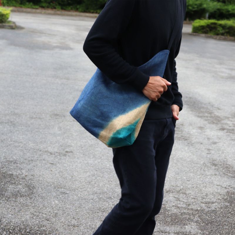 Sac à Épaule Touché Doux - Bleu Denim