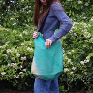 Sac à Épaule Touché Doux - Turquoise