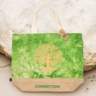 Sac 100% naturel - Vert délavé - Arbre de vie - Connexion