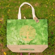 Sac 100% naturel - Vert délavé - Arbre de vie - Connexion