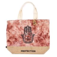 Sac 100% naturel - Terracotta délavé - Hamsa - Protection