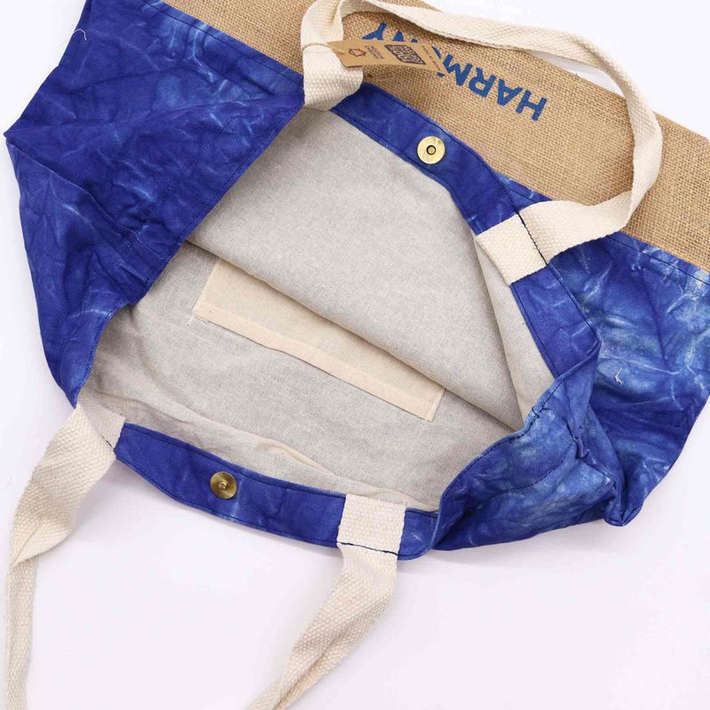 Sac 100% naturel - Bleu délavé - Mandala - Harmonie