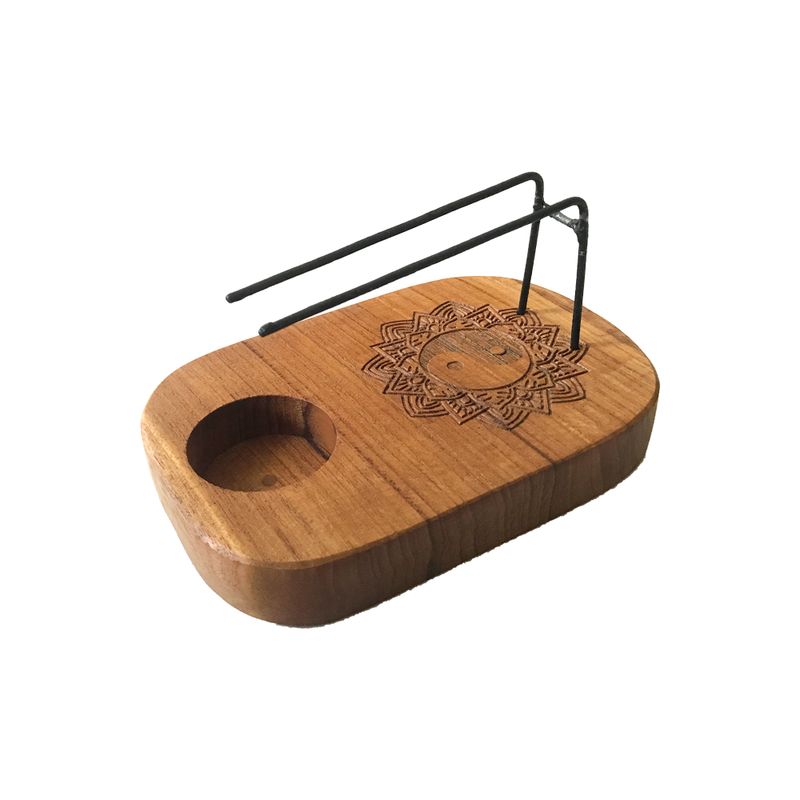 Brûleur Palo Santo - Bois de Teck - Design Yin et Yang