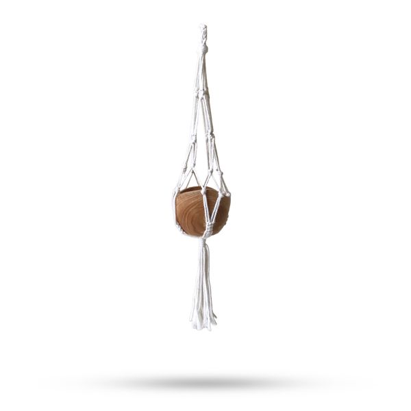 Suspension en macramé Classic - Pot Lrg Naturel