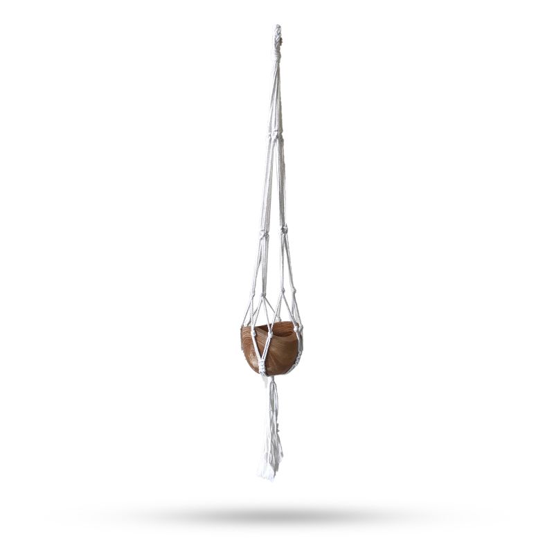 Suspension en macramé classique - Pot Med naturel