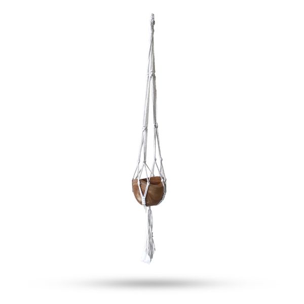 Suspension en macramé classique - Pot Med naturel