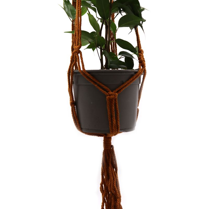 Suspension en macramé classique - Pot Med Terracota