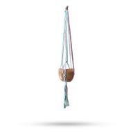 Suspension en macramé classique - Pot Med Terrasse Tons Pastel