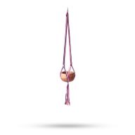 Suspension en macramé classique - Pot Med Salon Tons Pastel