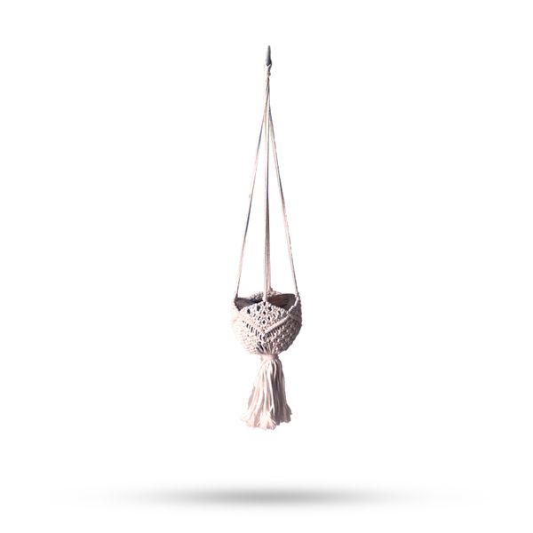 Suspension décorative en macramé - Beige