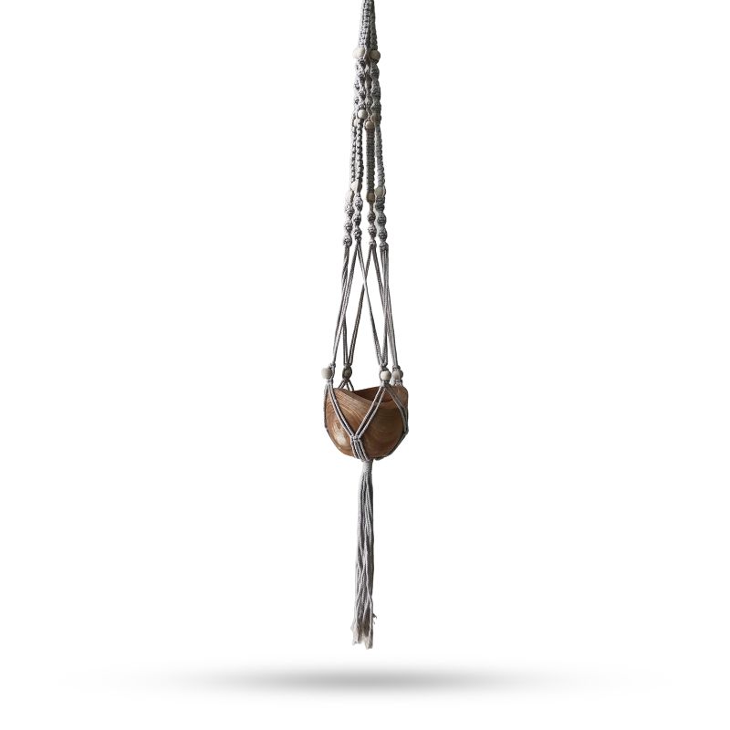 Suspension en macramé perlé - Beige - 1 mètre