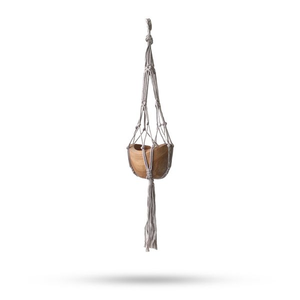 Petite suspension en Macramé - Beige - 75 cm