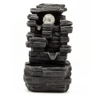 Fontaine de table - 35 cm - Formation de dalles rocheuses et boule de cristal