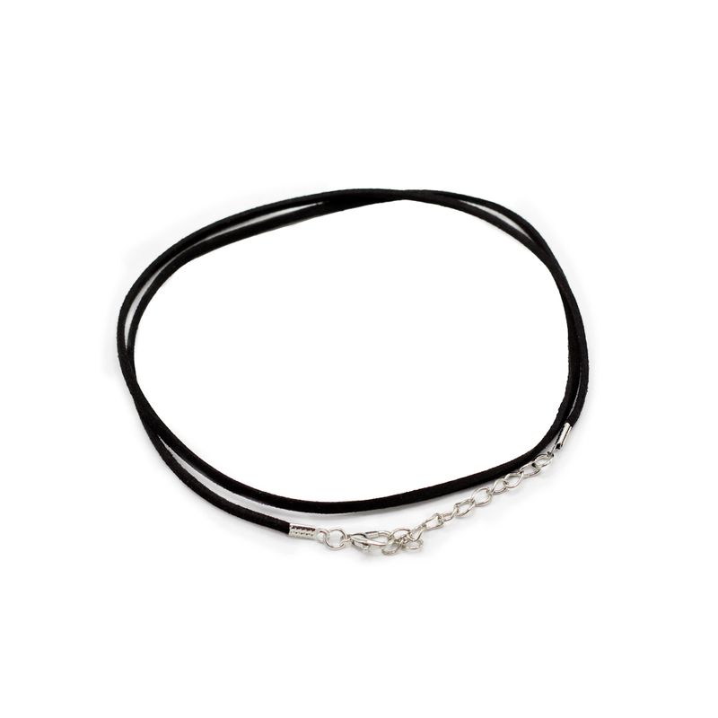 Packs Cordons de Suspension en Daim - 2,5 mm x 55 cm - Noir A001