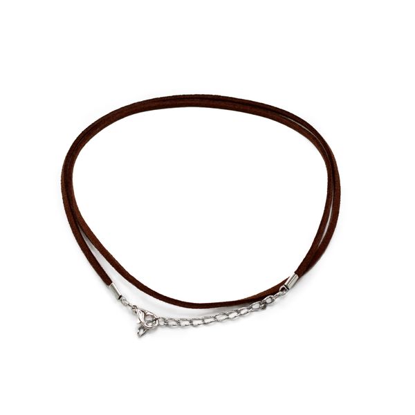 Packs de cordons de suspension en daim - 2,5 mm x 55 cm - Marron foncé A010
