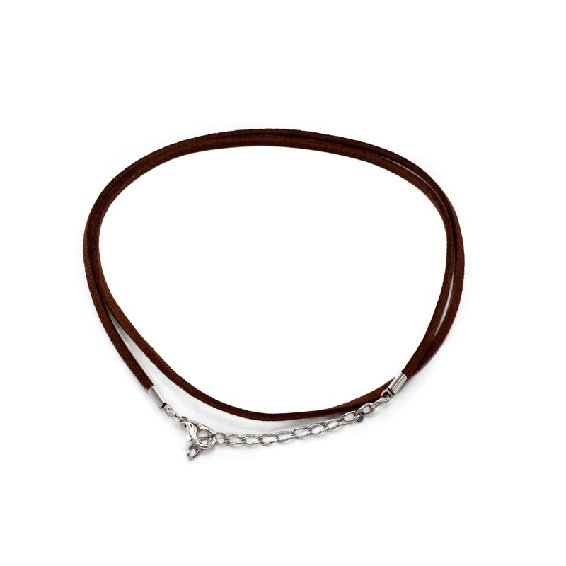 Packs de cordons de suspension en daim - 2,5 mm x 55 cm - Marron foncé A010