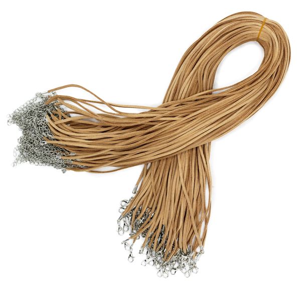 Packs de cordons de suspension en daim - 2,5 mm x 55 cm - Tan A120