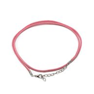Packs Cordons Pendentifs en Daim - 2,5 mm x 55 cm - Rose A064